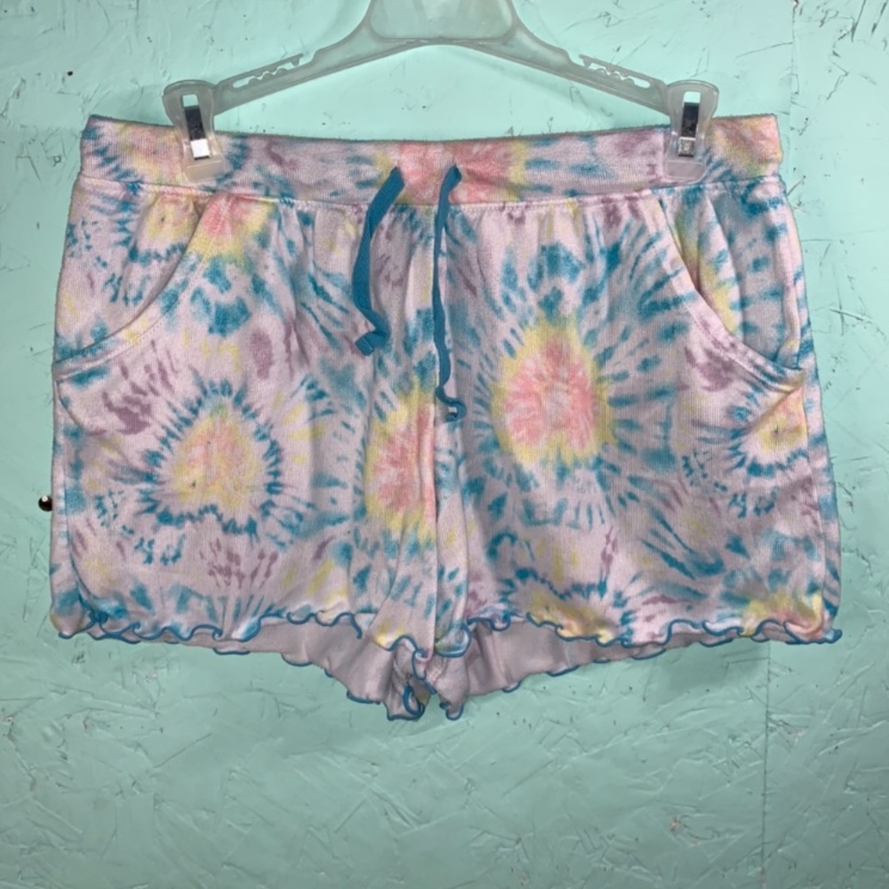 White Tye-Dye Shorts